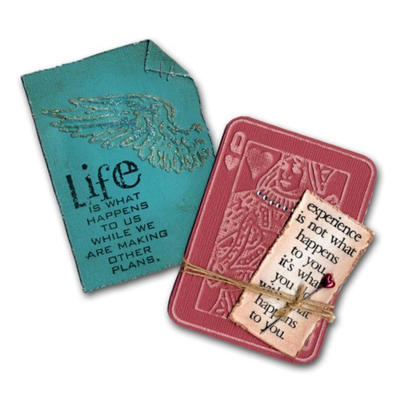 Sizzix Tim Holtz 3 pcs Alteration Texture Trades Poker Face Set - Picture 4 of 12